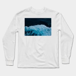 Deep Blue Ocean Waves Long Sleeve T-Shirt